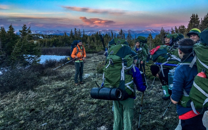 backpacking instruction for teens in colorado